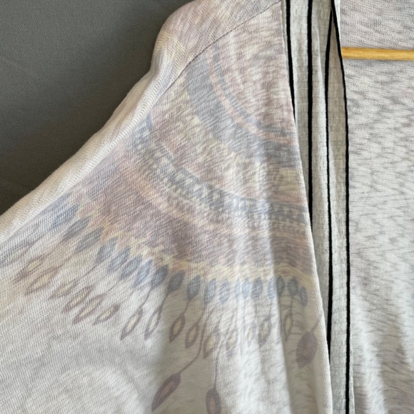 CASA LEE Size Small White Coccoon Bat Wing Open Front Cardigan Southwestern - Picture 2 of 8